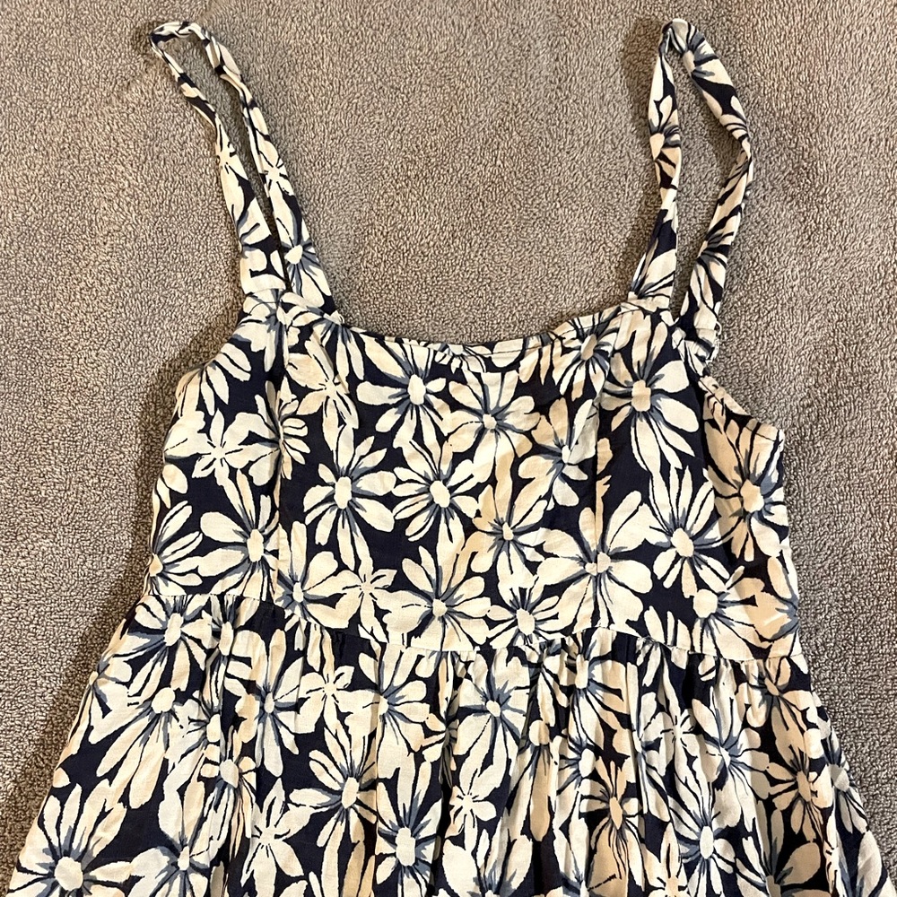 Blue and white floral sundress size small